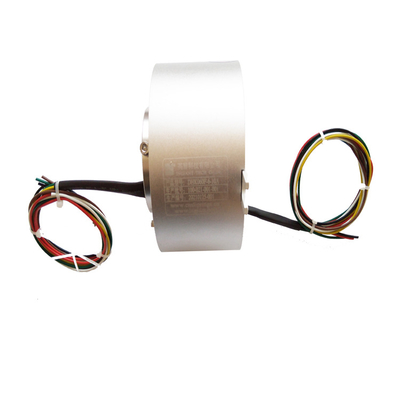 Gold-Gold electrical sockets through bore slip ring OD 60mm 6circuits, 10A 220V through hole slip ring